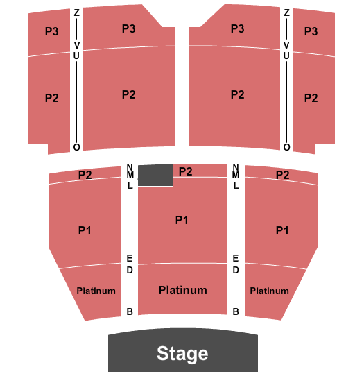 Egyptian Theatre - Boise Seating Chart: Platinum & P1-3