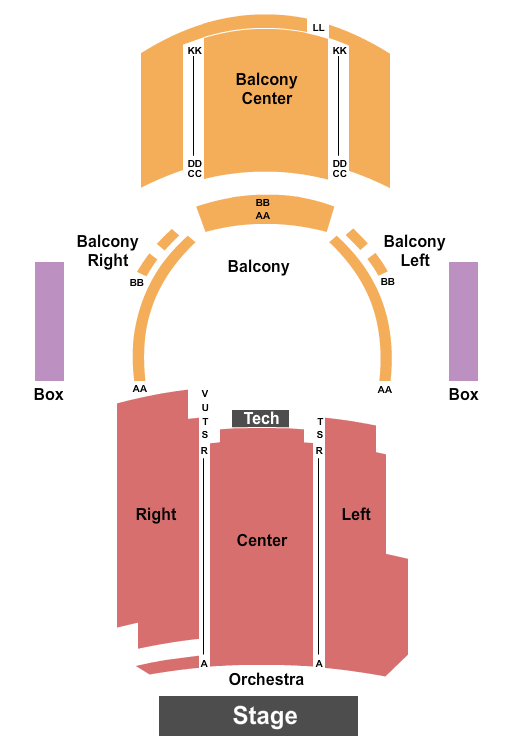 Eichelberger Performing Arts Center Seating Chart: Endstage