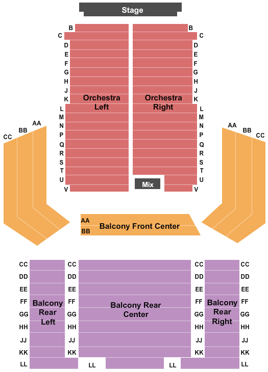 Eichelberger Performing Arts Center Seating Chart: End Stage