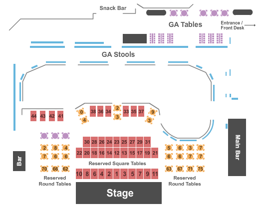 Eight Seconds Saloon Seating Chart