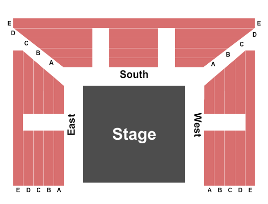 Eileen and Allen Anes Studio Theatre Seating Chart: Endstage
