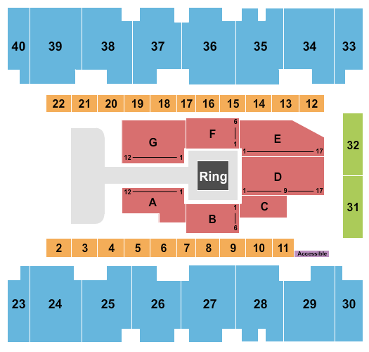 El Paso County Coliseum Seating Chart: Boxing 2