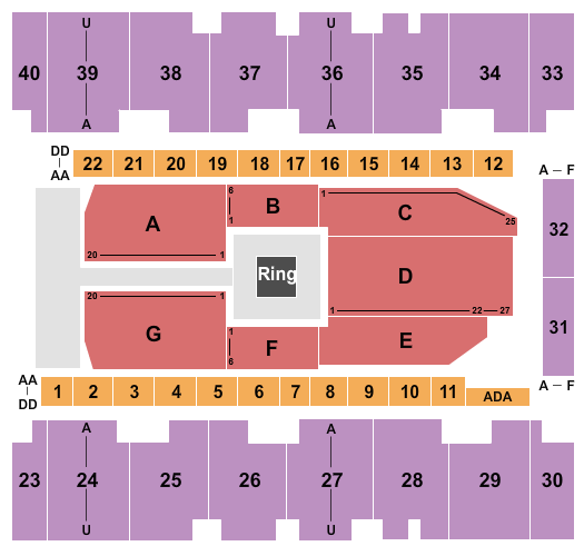 El Paso County Coliseum Seating Chart: Boxing
