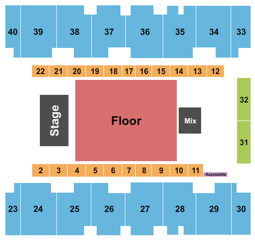 El Paso County Coliseum Seating Chart: Endstage 4