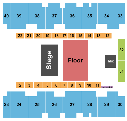 El Paso County Coliseum Seating Chart: Endstage 5