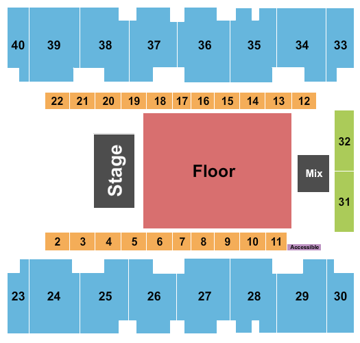 El Paso County Coliseum Seating Chart: Endstage 6