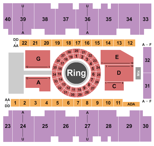 El Paso County Coliseum Seating Chart: MMA 2