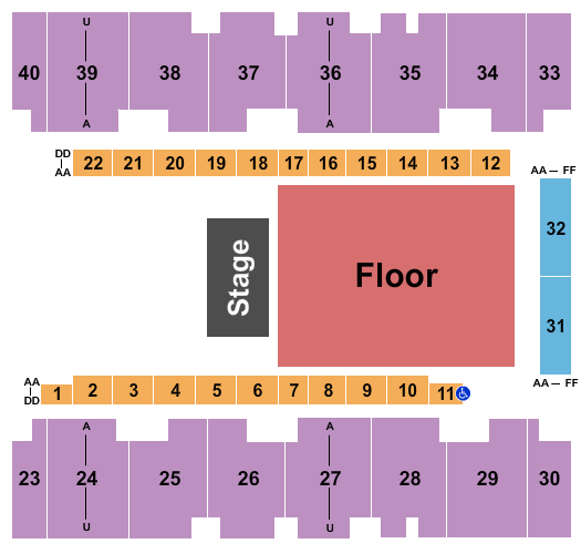 El Paso County Coliseum Seating Chart: Reserved Floor