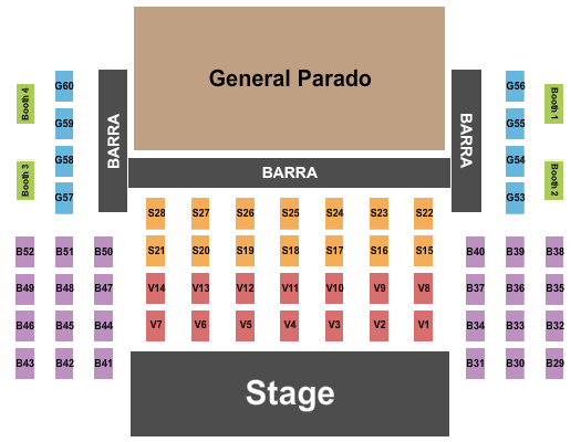 El Toro Sinaloense Arlington Seating Chart: Endstage Tables & VIP
