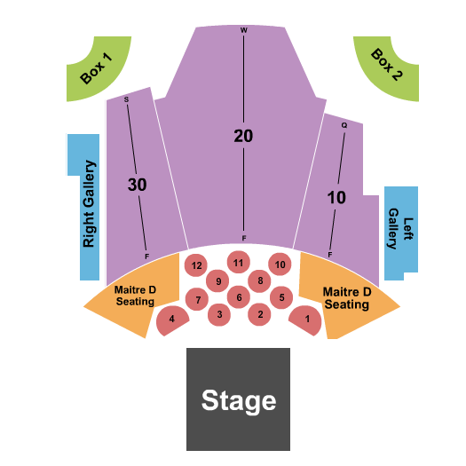 Eldorado Showroom at Eldorado Casino - NV Seating Chart: Endstage Tables