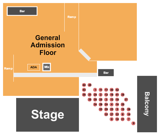 Electric City Seating Chart: GA & Tables 5