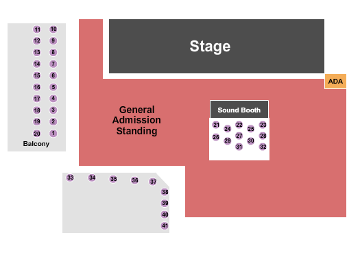 Electric City Seating Chart: GA & Tables 2