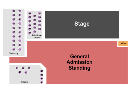 Electric City Seating Chart: GA & Tables 3