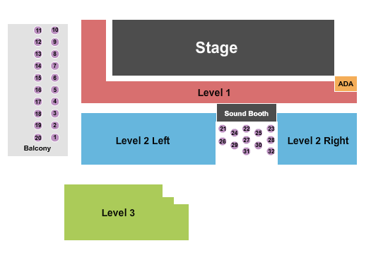Electric City Seating Chart: Level 1-3