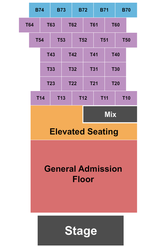 Elevation 27 Seating Chart: GA & Tables 2