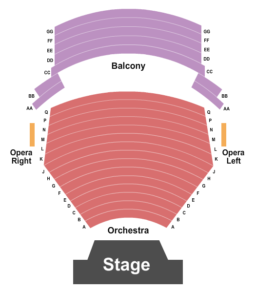 Elgin Performing Arts Center Seating Chart: Endstage