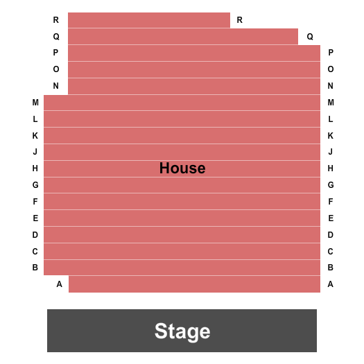 Elkhart Civic Theatre at the Bristol Opera House Seating Chart: Endstage