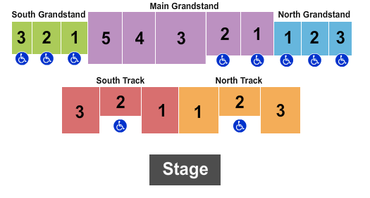 Elkhart County Fairgrounds Seating Chart: End Stage