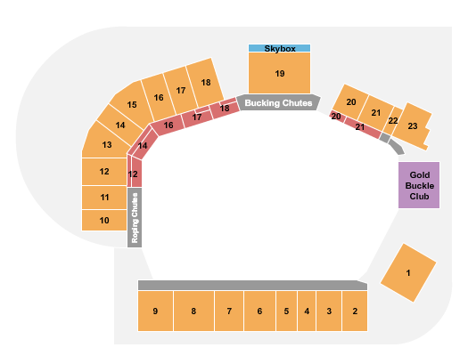 Ellensburg Rodeo Seating Chart: Rodeo 2