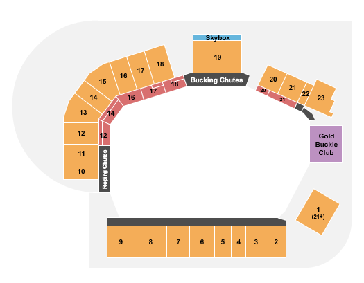 Ellensburg Rodeo Seating Chart: Rodeo 2