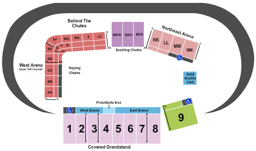 Ellensburg Rodeo Seating Chart: Rodeo