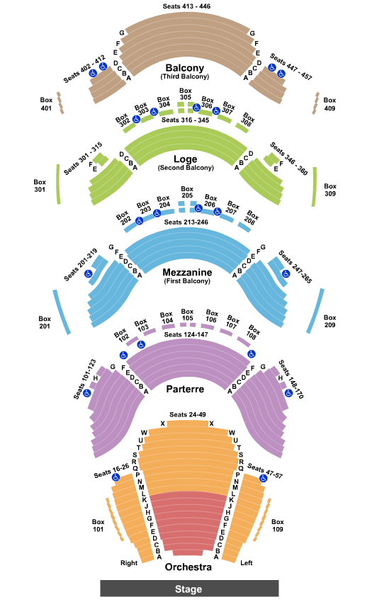 Ellie Caulkins Opera House Map