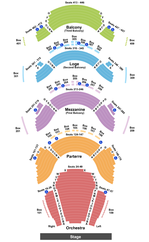 Ellie Caulkins Opera House Map