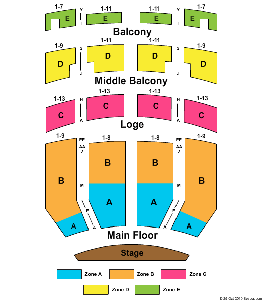 Embassy Theatre Seating Chart