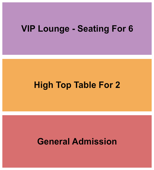 Ember Music Hall Seating Chart: GA/VIP/High Top
