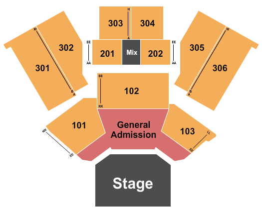 Emerald Queen Casino Seating Chart: Endstage GA
