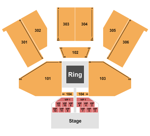 Emerald Queen Casino Seating Chart: MMA 3