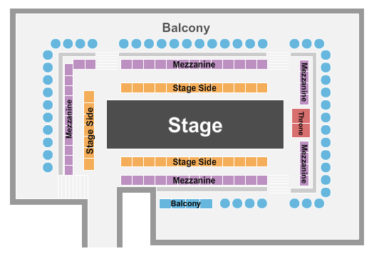 Emerald Theatre - Houston Seating Chart: Endstage Throne