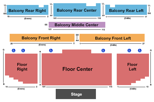 Emerson Center For The Arts & Culture Seating Chart: Endstage