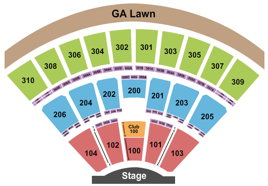 Empower Federal Credit Union Amphitheater at Lakeview Map