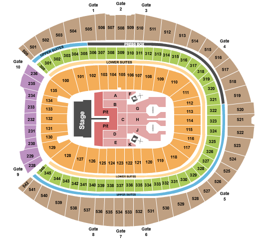 Empower Field At Mile High Seating Chart: Foo Fighters