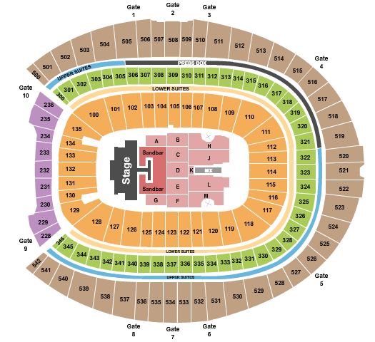 Empower Field At Mile High Seating Chart: Kenny Chesney 2024