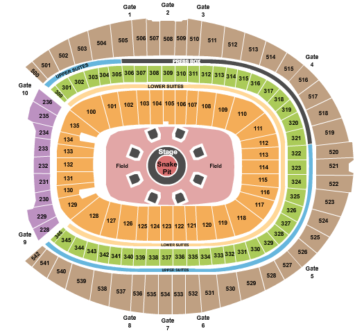 Empower Field At Mile High Seating Chart: Metallica