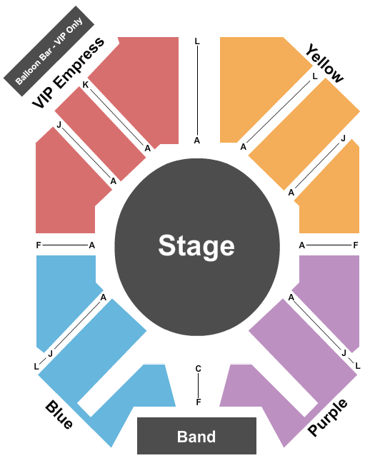 Empress Museum Seating Chart: Center Stage