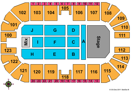 Encana Event Centre Seating Chart
