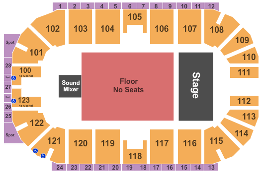 Ovintiv Events Centre Seating Chart: Endstage GA Flr