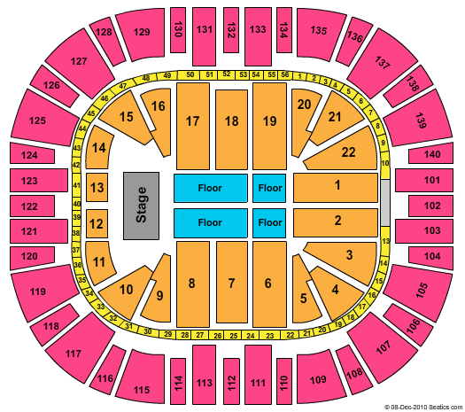 EnergySolutions Arena Seating Chart