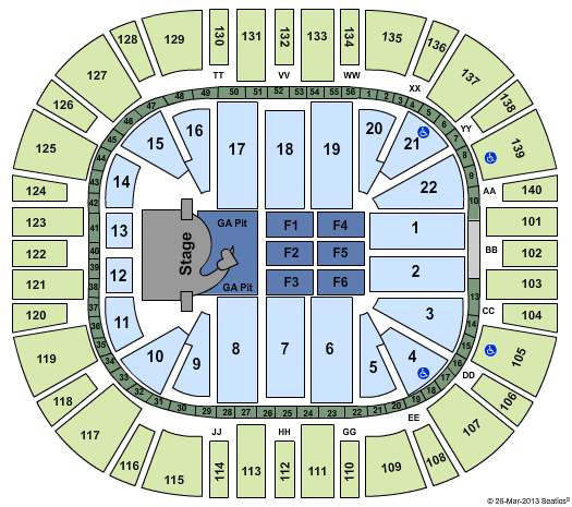 EnergySolutions Arena Seating Chart
