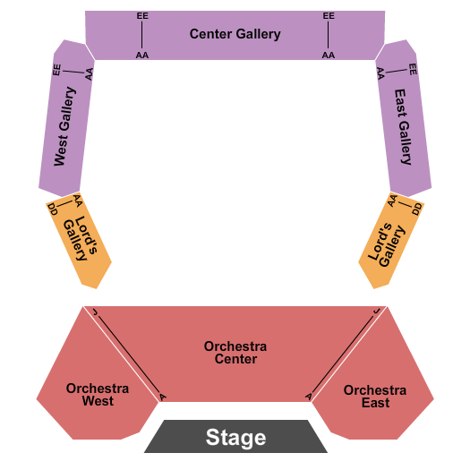 Engelstad Shakespeare Theatre Seating Chart: Endstage