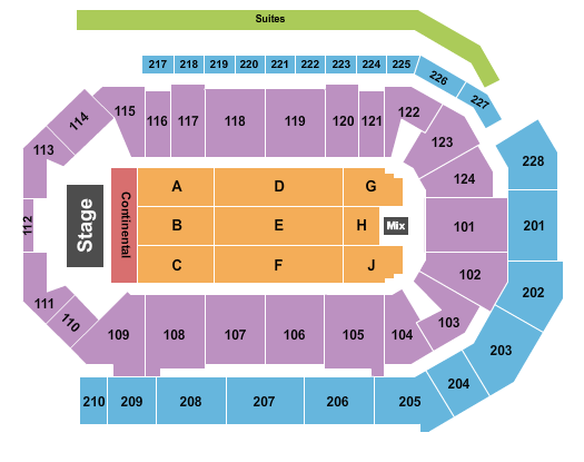 Enmarket Arena Seating Chart: Comedy 2