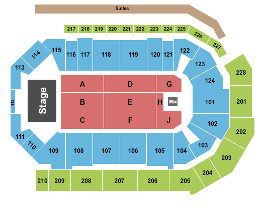 Enmarket Arena Seating Chart: Endstage 8