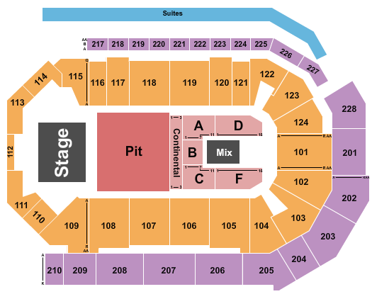 Enmarket Arena Seating Chart: Endstage Pit