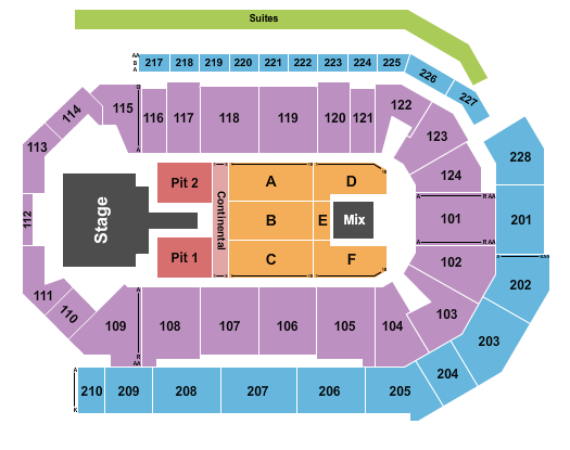 Enmarket Arena Seating Chart: Luke Bryan