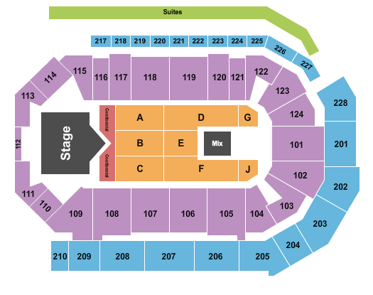 Enmarket Arena Seating Chart: Rascal Flatts