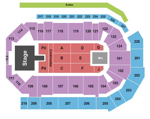 Enmarket Arena Seating Chart: Thomas Rhett