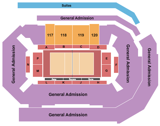Enmarket Arena Seating Chart: Volleyball